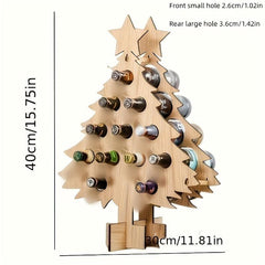Christmas Countdown 24 Days Wine Rack Wooden Ornaments