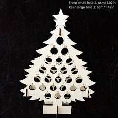Christmas Countdown 24 Days Wine Rack Wooden Ornaments