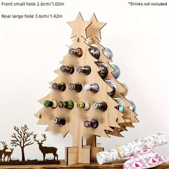 Christmas Countdown 24 Days Wine Rack Wooden Ornaments