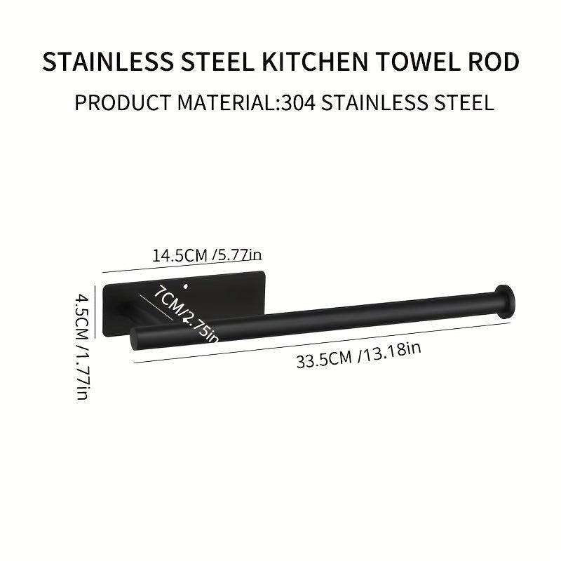 Stainless Steel Towel Paper Shelf Holder, Self Adhesive Wall Mount Rack, 13 Inch