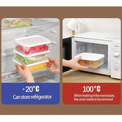 4pcs Clear Crisper Containers for Fruit Storage with Lids