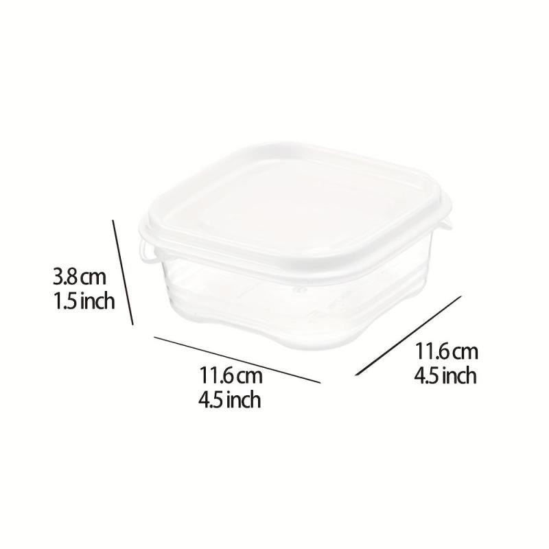 4pcs Clear Crisper Containers for Fruit Storage with Lids