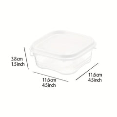 4pcs Clear Crisper Containers for Fruit Storage with Lids