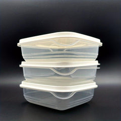 4pcs Clear Crisper Containers for Fruit Storage with Lids