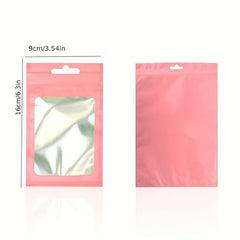 50 Colorful Matte Aluminum Self Sealing Ziplock Bags for Food Storage
