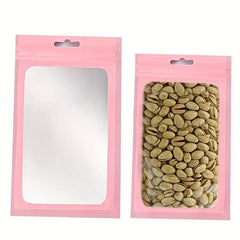 50 Colorful Matte Aluminum Self Sealing Ziplock Bags for Food Storage