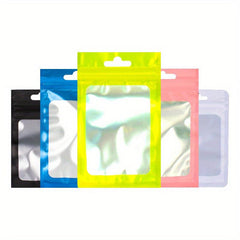 50 Colorful Matte Aluminum Self Sealing Ziplock Bags for Food Storage