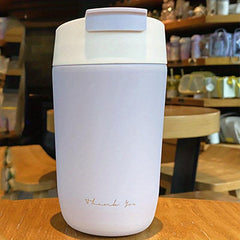 Portable Vacuum Flask with Straw Stainless Steel Insulated Cup