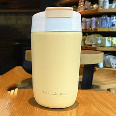 Portable Vacuum Flask with Straw Stainless Steel Insulated Cup