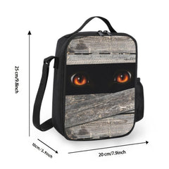 1pc Reusable Scary Monster Insulated Lunch Bag with Pocket Zippers