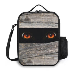 1pc Reusable Scary Monster Insulated Lunch Bag with Pocket Zippers