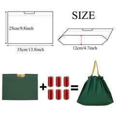 50pcs Reusable Grocery Bags With Drawstrings Portable Shopping Bag