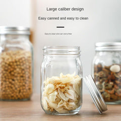 Transparent Glass Storage Jar with Airtight Lid 1pc
