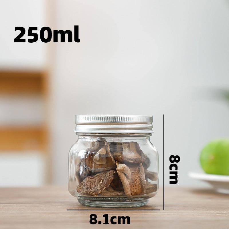 Transparent Glass Storage Jar with Airtight Lid 1pc