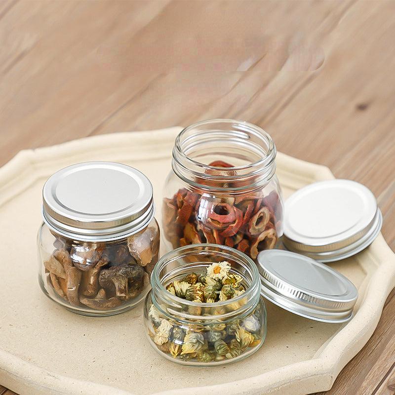 Transparent Glass Storage Jar with Airtight Lid 1pc