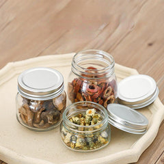 Transparent Glass Storage Jar with Airtight Lid 1pc