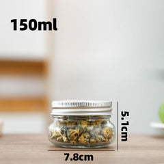 Transparent Glass Storage Jar with Airtight Lid 1pc