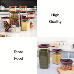 8pcs Food Storage Containers with Lids Transparent Fresh-keeping Box
