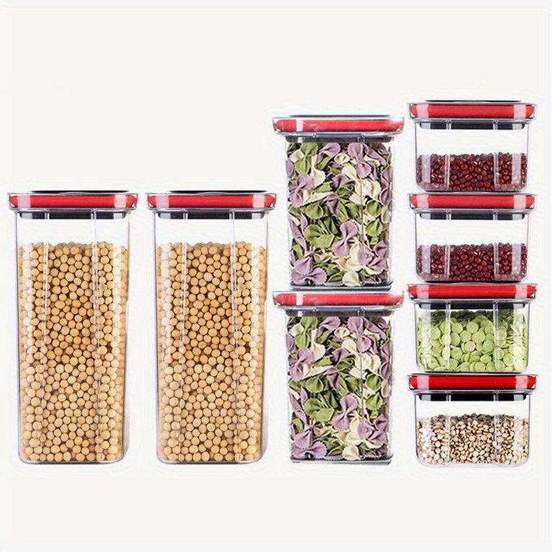 8pcs Food Storage Containers with Lids Transparent Fresh-keeping Box