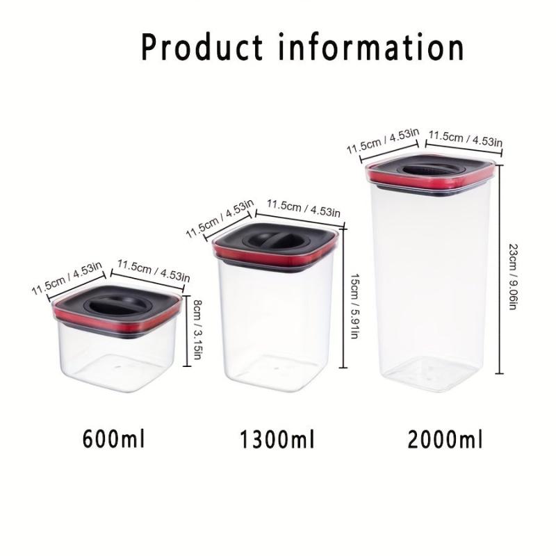 8pcs Food Storage Containers with Lids Transparent Fresh-keeping Box
