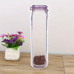 4pcs Mason Jar Zipper Bags Reusable Food Storage Snack Dry Fruit Grain Spice Pou