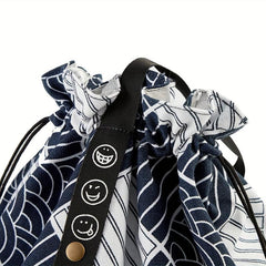 Canvas Insulated Lunch Bag Drawstring Cooler Tote Reusable Water Resistant