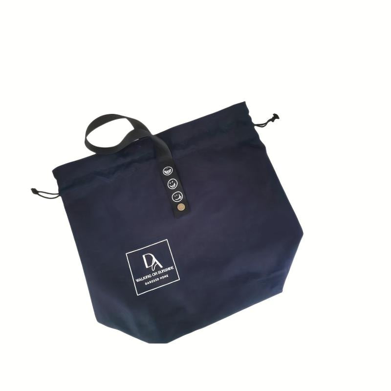 Canvas Insulated Lunch Bag Drawstring Cooler Tote Reusable Water Resistant
