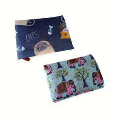 2pcs Cartoon Cat Shoulder Bag Large Capacity Foldable Eco-Friendly Shopping Bag