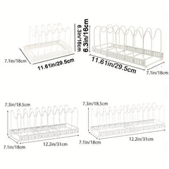 Multipurpose Kitchen Rack with Cutting Board Holder & Lid Organizer