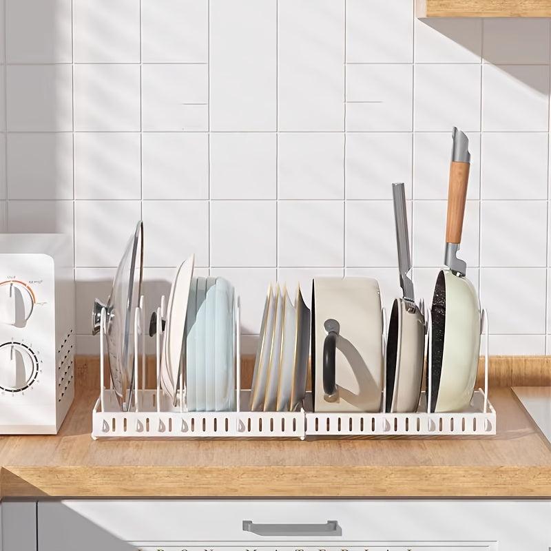 Multipurpose Kitchen Rack with Cutting Board Holder & Lid Organizer