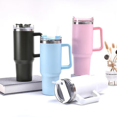 40oz Stainless Steel Tumbler with Lid and Handle for Travel - Port
