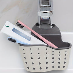Sink Sponge Holder with Adjustable Strap and Drain Adj