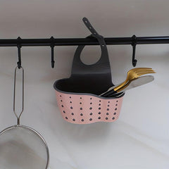 Sink Sponge Holder with Adjustable Strap and Drain Adj