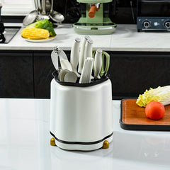 Rotating Utensil Holder Kitchen Organizer Storage Rack