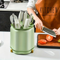 Rotating Utensil Holder Kitchen Organizer Storage Rack