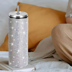 20oz Stainless Steel Vacuum Water Cup Glitter Tumbler