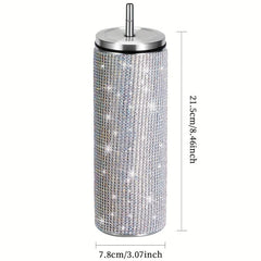 20oz Stainless Steel Vacuum Water Cup Glitter Tumbler