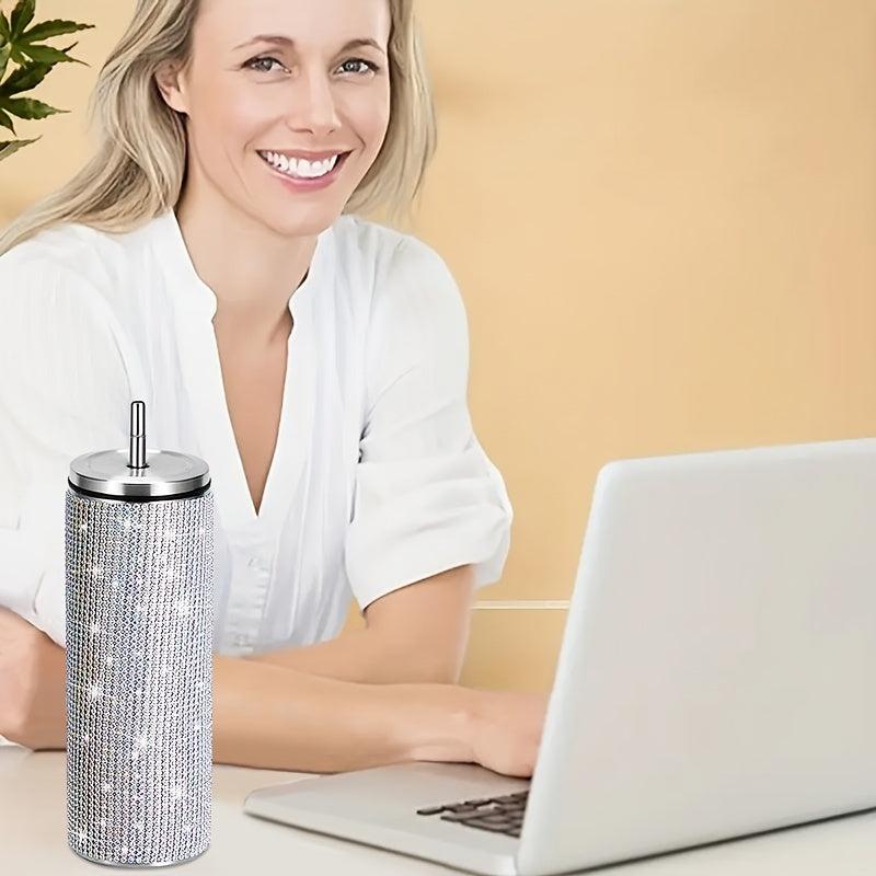 20oz Stainless Steel Vacuum Water Cup Glitter Tumbler