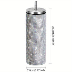 20oz Stainless Steel Vacuum Water Cup Glitter Tumbler