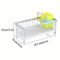 Telescopic Sink Drain Rack with Soap Sponge Holder Kitchen Sink Basket