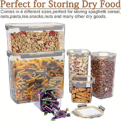 6pcs Airtight Food Storage Container Set BPA Clear Plastic Containers