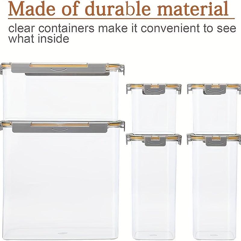 6pcs Airtight Food Storage Container Set BPA Clear Plastic Containers