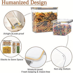 6pcs Airtight Food Storage Container Set BPA Clear Plastic Containers