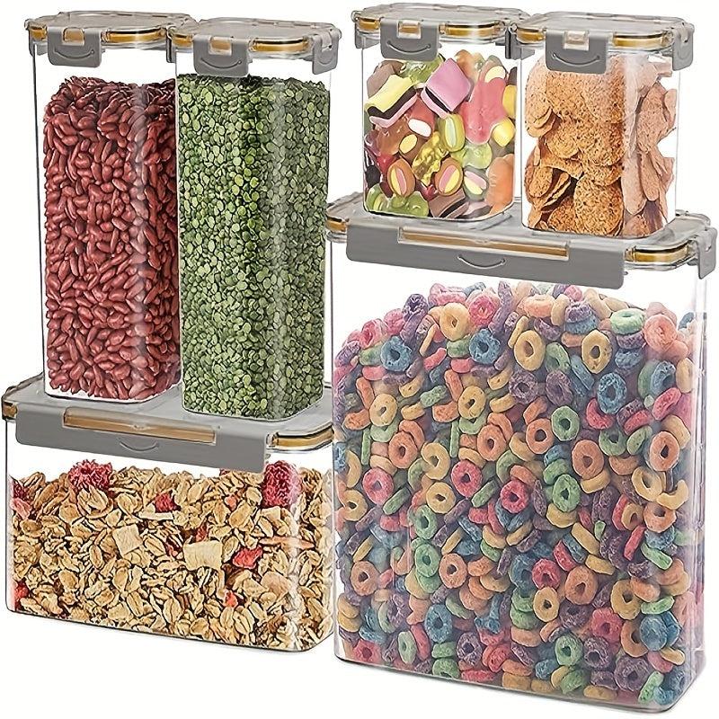 6pcs Airtight Food Storage Container Set BPA Clear Plastic Containers