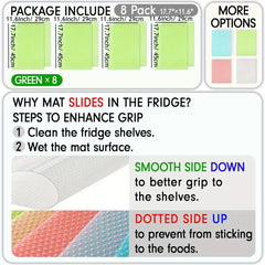 8pcs LGBT Rainbow Fridge Liners Gay Pride Mats Covers Kitchen Organization