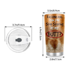 20oz Corgi Dog Print Tumbler Stainless Steel Vacuum Insulated Travel Mug