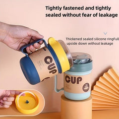 Portable Leak Proof Stainless Steel Soup Cup With Spoon