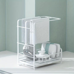 Sink Storage Rack Sponge Soap Holder Organizer Dishcloth Hanger