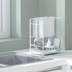 Sink Storage Rack Sponge Soap Holder Organizer Dishcloth Hanger