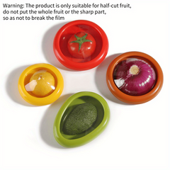 4pcs Avocado Preservation Box with Lids Food Crisper Fruit Keeper